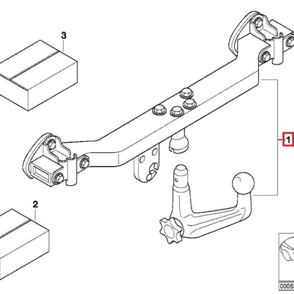 Original BMW E53 X5 Towing Hitch Bar Trailer Detachable 71606796334