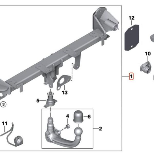 Original BMW G05 X5 Towing Hitch Bar Trailer Detachable 71606888575