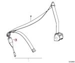 Original BMW E30 E28 E24 E23 Lower Seat Belt Jok Depan 72111941407 - Gambar 5
