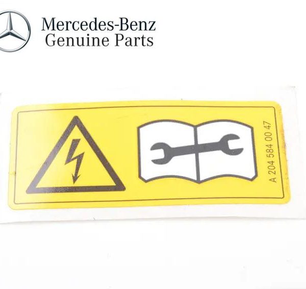 Original Mercedes W204 Warning Sticker Label Airbox Kotak Filter Udara