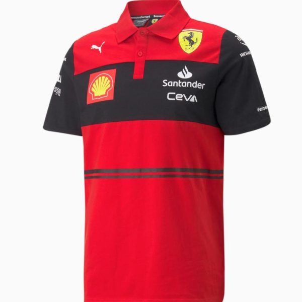 Scuderia Ferrari Team Men's Polo Shirt Kaos Polo Pria F1 2022 - M