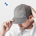 Original BMW Logo Freude Baseball Cap Topi Unisex Mid Gray
