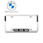 Original BMW Tatakan Dudukan Plat Nomor Silver Carbon US Version