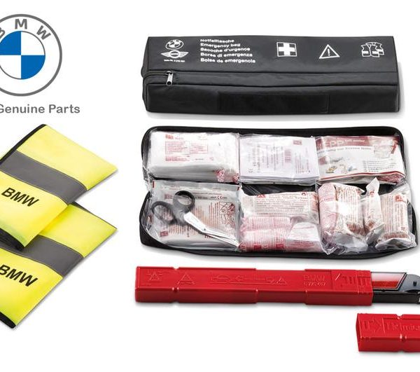 Original BMW Emergency Bag Kit P3K Segitiga Pengaman Rompi Hi-Vis