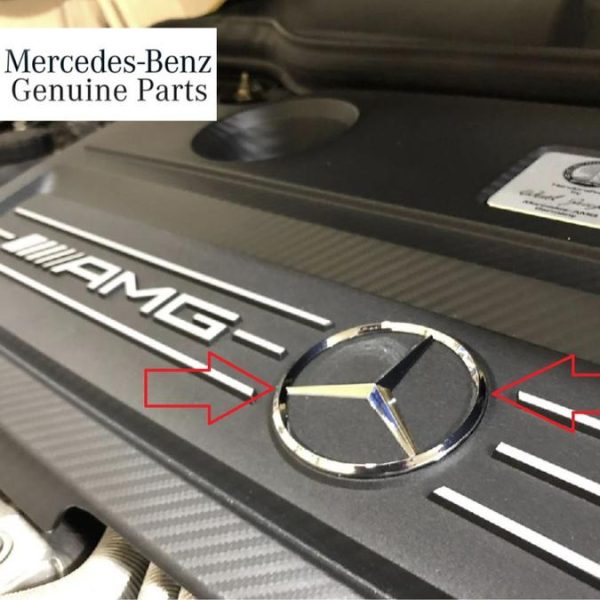 Original Mercedes X117 X156 W176 CLA45 GLA45 A45 AMG Emblem Logo Bintang Cover Mesin 72mm A0008172704