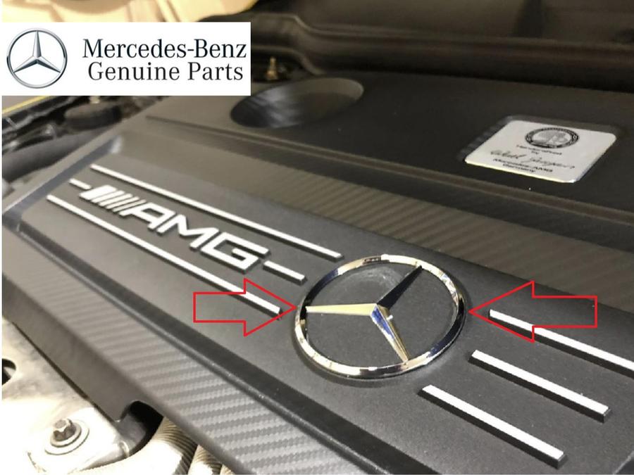 A0008172704_A Original Mercedes X117 X156 W176 CLA45 GLA45 A45 AMG Emblem Logo Bintang Cover Mesin 72mm A0008172704 - Image 1