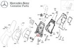 Original Mercedes W205 C Backrest Frame Rangka Sandaran Jok Depan