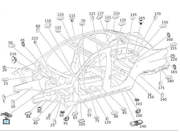 Original Mercedes Benz W204 C Jack Support Tatakan Dongkrak Depan