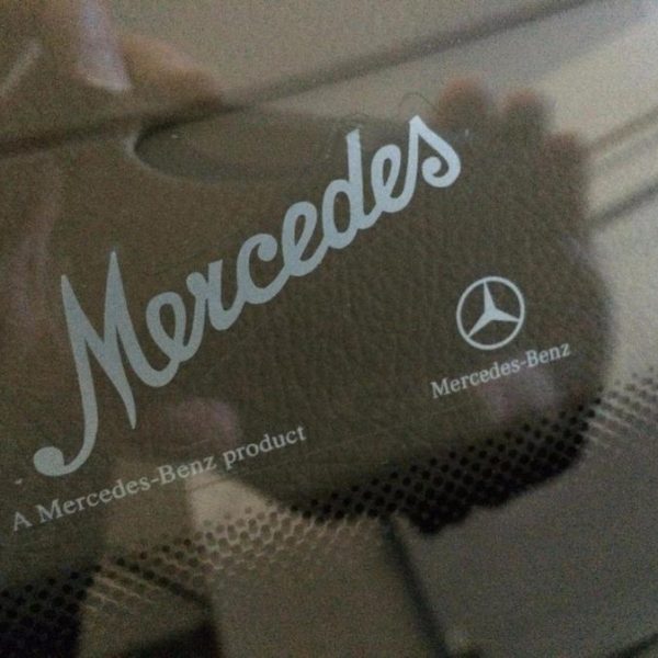 Original Mercedes Benz Vintage Sticker Decal Kaca Depan
