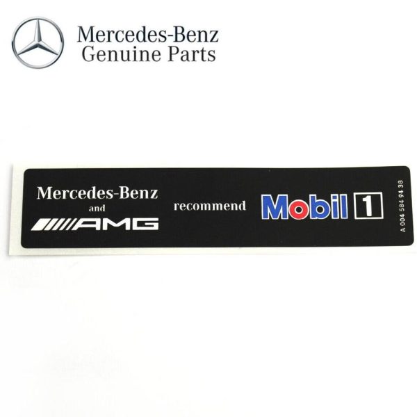 Original Mercedes AMG Recommend Oli Mobil 1 Oil Sticker Logo Emblem