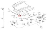 Original Mercedes C117 CLA Class Hood Insulation Peredam Kap Mesin - Gambar 3