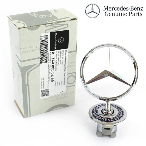 Original Mercedes W140 S Class Emblem Logo Kap Mesin Berdiri Depan