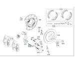 Original Mercedes W164 W166 W251 W220 W463 Sensor Kampas Rem Belakang - Gambar 5