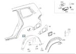 Original Mercedes Benz X166 GL Class Fender Linder Belakang KANAN - Image 4
