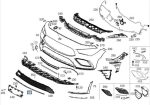 Original Mercedes C118 CLA Trim Strip Lis Grill Bemper Depan AMG Line - Image 3