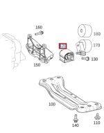 Original Mercedes W205 C Class Mounting Transmisi A2052403300 - Image 4