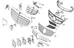 Original Mercedes W205 C Class Bracket Dudukan Grill Depan A2055051830 - Image 5