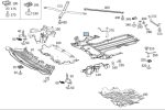 Original Mercedes W205 Cover Penutup Kolong Bawah Mesin Belakang - Gambar 4