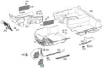 Ori Mercedes W205 Cover Tutup Interior Kolong Kaki Depan Kiri Beige - Image 3