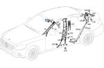 Original Mercedes Benz W205 Cover Tutup Airbag Pilar A Depan KIRI