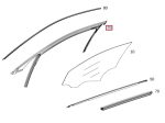 Original Mercedes W205 Karet Channel Window Guide Kaca DEPAN KANAN