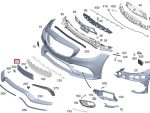 Original Mercedes W205 C AMG Line Tatakan Plat Nomor Polisi Depan - Image 6