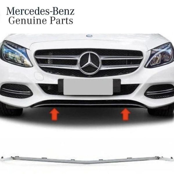 Mercedes W205 C Avantgarde Lower Chrome Trim Lis Bawah Bemper Depan