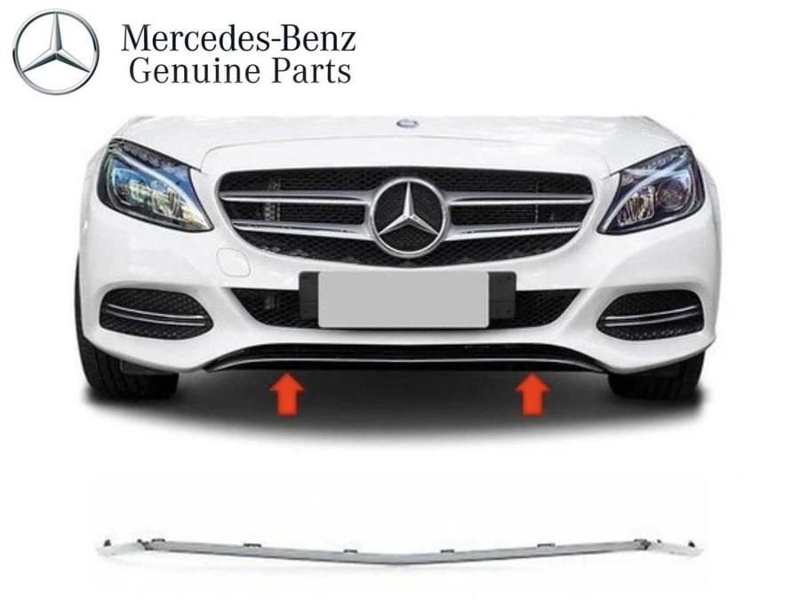 A2058853123_A Mercedes W205 C Avantgarde Lower Chrome Trim Lis Bawah Bemper Depan - Image 1