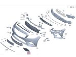 Original Mercedes W205 C Class Avantgarde Basic Cover Grill Bemper Depan KIRI - Image 3