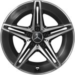 Original Mercedes W206 C Class AMG Spoke VELG 7,5J x 18" Black Depan