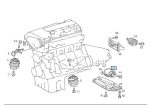 Original Mercedes Benz W202 W210 Engine mounting belakang Manual - Image 5