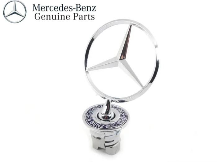 A2108800186_A Original Mercedes W124 W210 W211 Emblem Logo Kap Mesin Berdiri Depan - Image 1