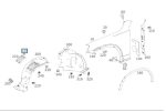 Ori Mercedes W205 W213 C238 X253 GLC Baut Kancing Clip Fender Depan - Image 5