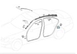 Original Mercedes W211 Weatherstrip Karet Seal Body Pintu Belakang