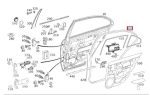 Original Mercedes Benz W211 E Karet Seal Pintu Belakang KANAN