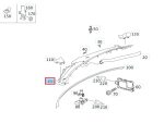 Original Mercedes W219 C219 CLS Wiper Deck Cover Talang Air Kaca Depan Bawah A2198300813 - Image 3