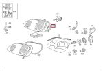 Original Mercedes W220 Xenon Headlight Lampu Depan KANAN A2208201061