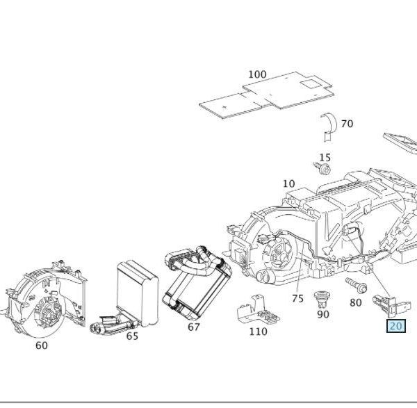 Original Mercedes W221 W222 S Class Sensor Temperature AC Belakang