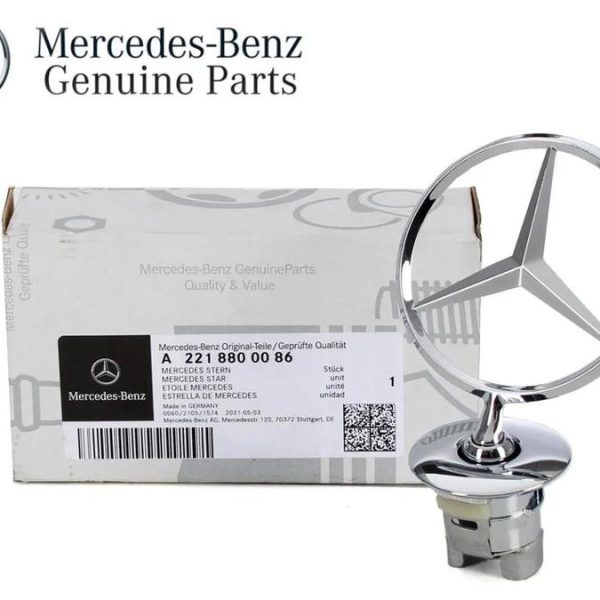 Original Mercedes W167 W204 W212 W213 W221 W222 W223 W232 W296 Logo Standing Emblem Bintang Kap Mesin