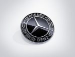 4pcs Original Mercedes Benz Classic Star Hub Caps Dop Roda - Black