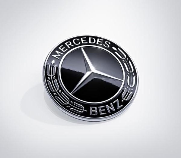 4pcs Original Mercedes Benz Classic Star Hub Caps Dop Roda - Black