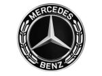 4pcs Original Mercedes Benz Classic Star Hub Caps Dop Roda - Black - Gambar 3