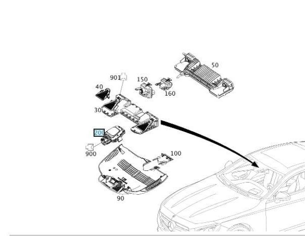 Original Mercedes W222 C217 S Class Rain Sensor Control Unit