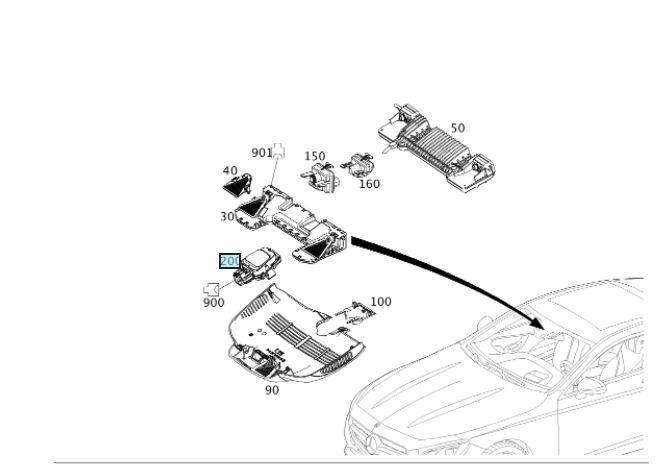 A2229001410_A Original Mercedes W222 C217 S Class Rain Sensor Control Unit - Image 1