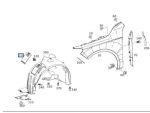 Original Mercedes C117 CLA W176 A Cover Lampu Inner Fender Liner Depan - Image 6