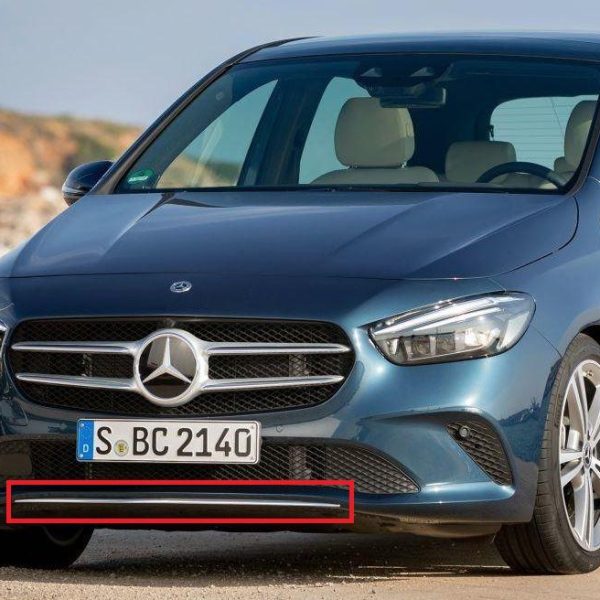 Ori Mercedes W247 B Chrome Trim Strip Lis Bawah Grill Bemper Depan