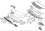 Ori Mercedes W247 B Chrome Trim Strip Lis Bawah Grill Bemper Depan - Image 3
