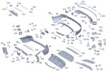 Original Mercedes X253 GLC Rear Moulding Chrome Bawah Bemper Belakang - Gambar 3