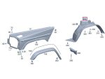 Original Mercedes Benz W465 G Class Inner Fender Liner Depan KIRI - Image 4