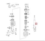 Original Mercedes W639 V Vito Viano Shock Breaker Depan A6393207213